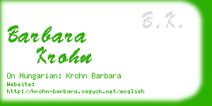 barbara krohn business card